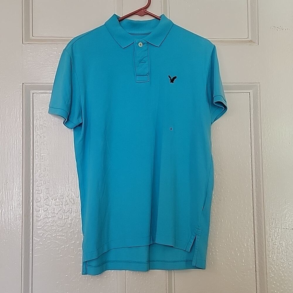 NWT Bright Blue Polo Sz Small American Eagle